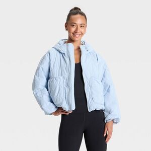Open Box - All In Motion - Women's Quilted Hooded Jacket - All In  Blue
